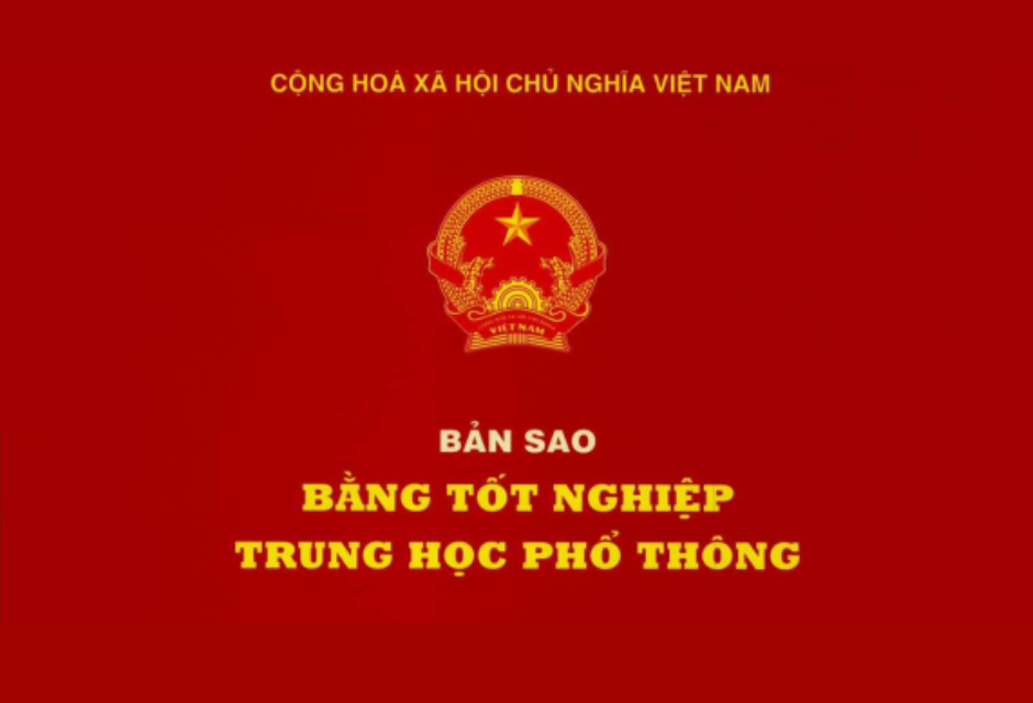 Bản sao bằng THPT