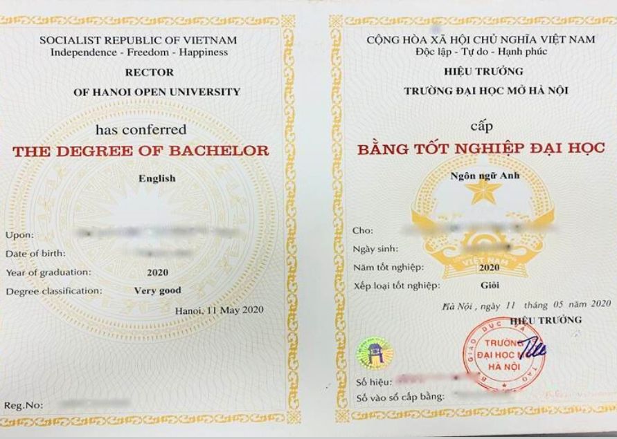 Văn bằng hệ đào tạo từ xa trường ehou