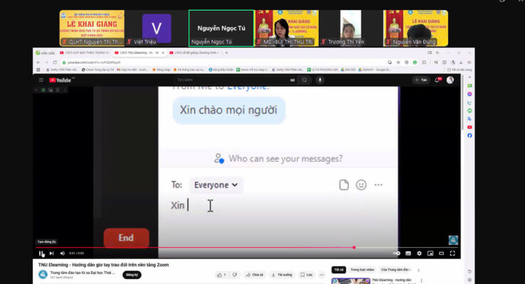 Khai giảng online đại học thái nguyên